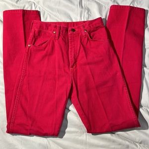 Red Vintage Wrangler Jeans High Rise 90s Western Rodeo VTG sz 7 Modern sz 2/3